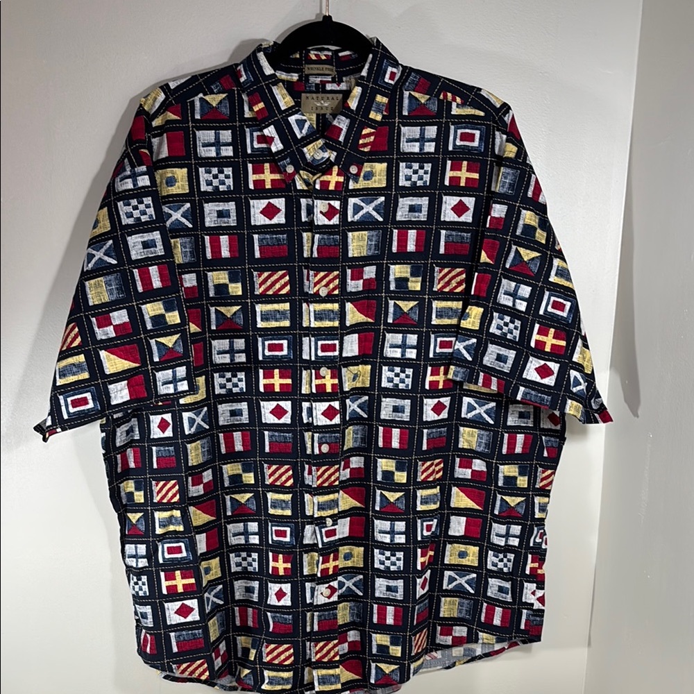 Natural Issue Nautical Patterned Men's Shirt - Multicolor